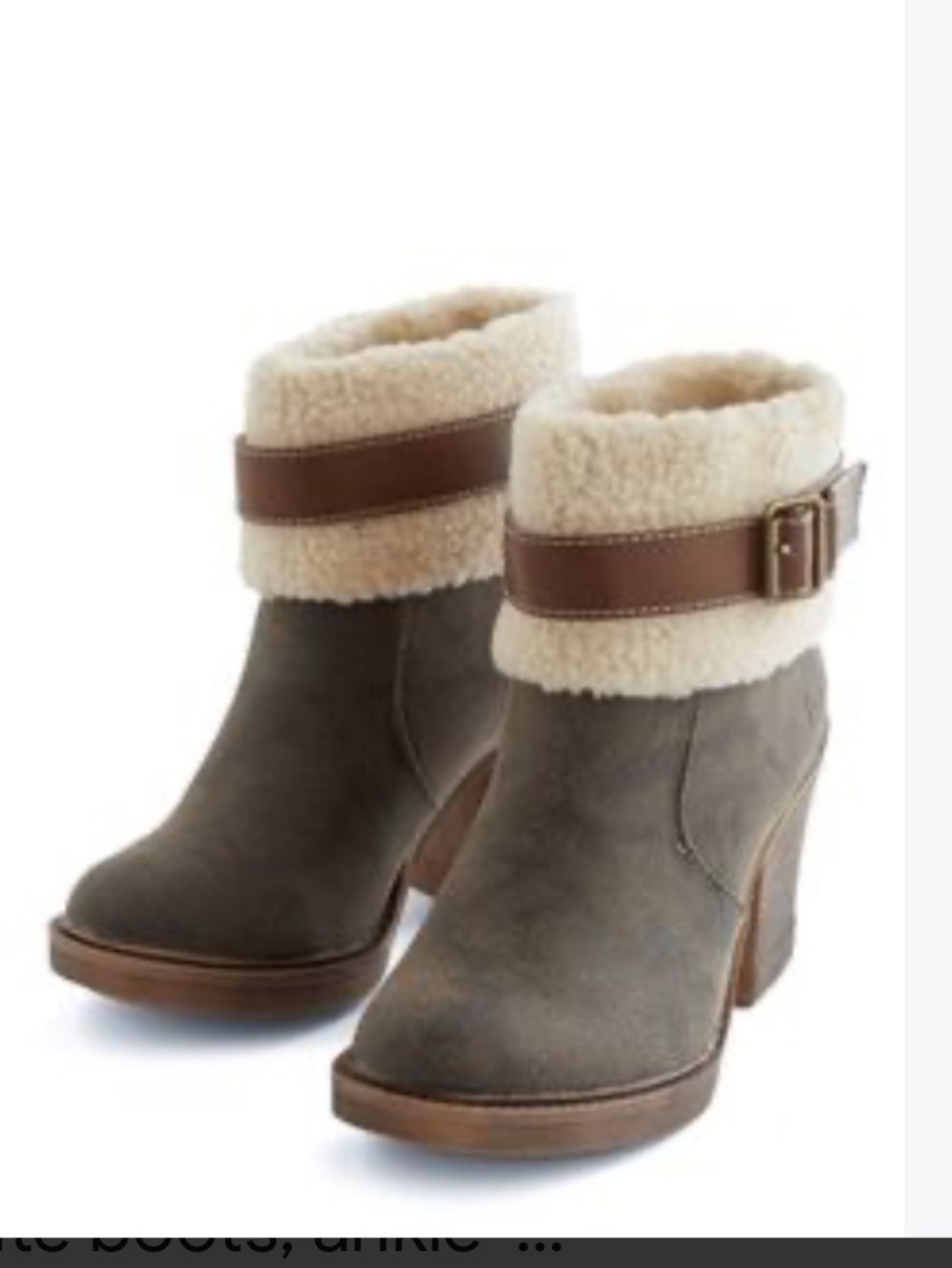 NWOT Dirty Laundry Roll The Dice Booties, in grey suede with faux-shearling